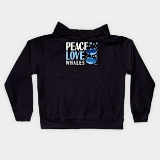 Peace Love Whales Kids Hoodie